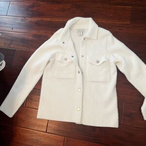 Rachel Zoe White Teddy Jacket